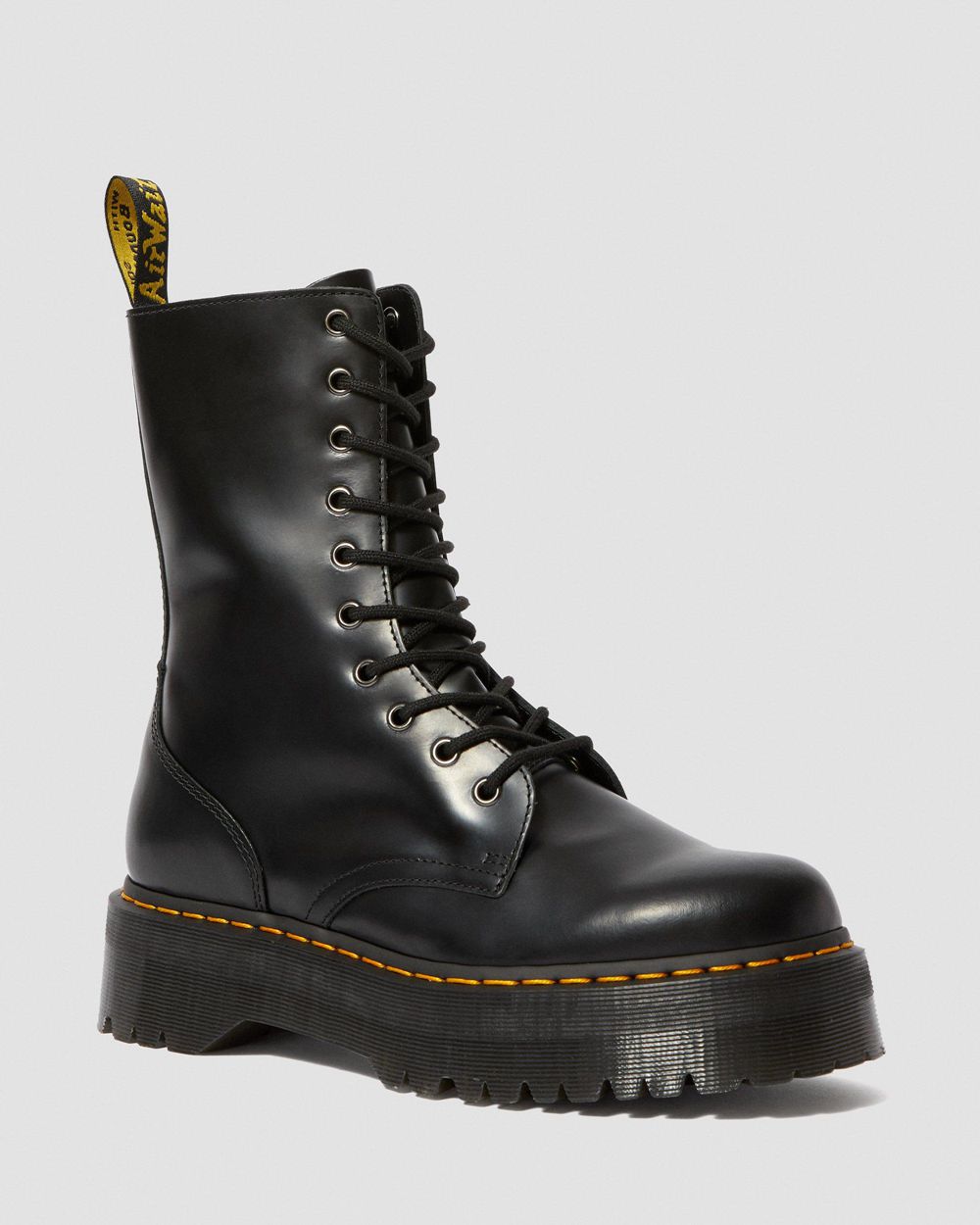 Dr Martens Jadon Hi Smooth Kožené Topánky Na Platforme Damske ( Čierne ) SK 263-BOMLWK